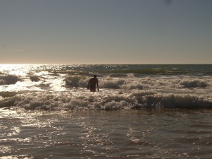 herrliches Wasser - hat noch 19 Grad - schön für Fiona und mich